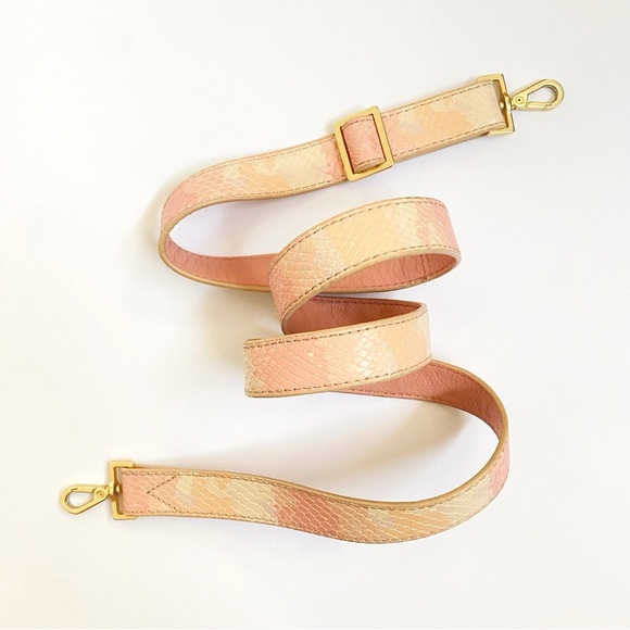 HAMMITT LOS ANGELES CORAL PINK GOLD HIMALAYAN SNAKE TONY CROSSBODY PURSE - Picture 11 of 15